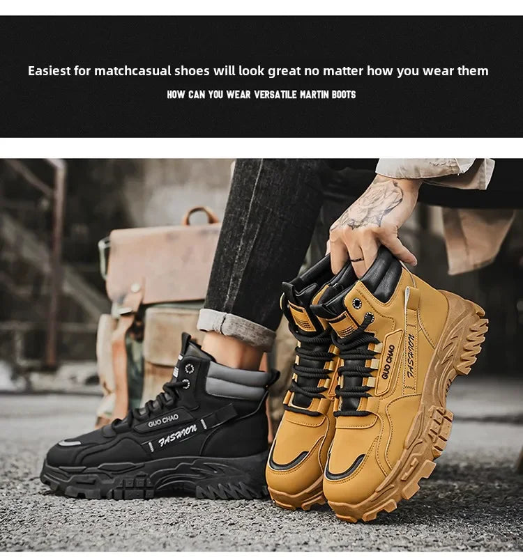Working Shoes Men Mens Boots Offer Work Safety Shoes Military Man Tactical Boots Men Motorcycle Boot Men's Ankle Army Shooes