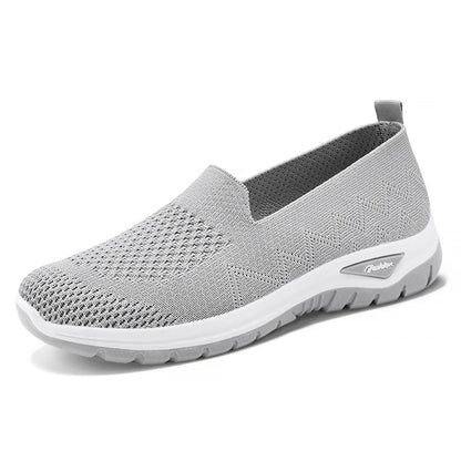 Women Walking Shoes High Quality Women Tennis Sneakers Fashion Lady Breathable Shoe Slip On Knit Upper Non Slip Workout 2025
