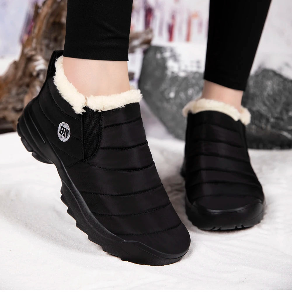 Women's Plush Thick-Soled Boots, Women's Shoes, Women's Waterproof Boots, Winter Fashion Snow Boots, New Women's Boots