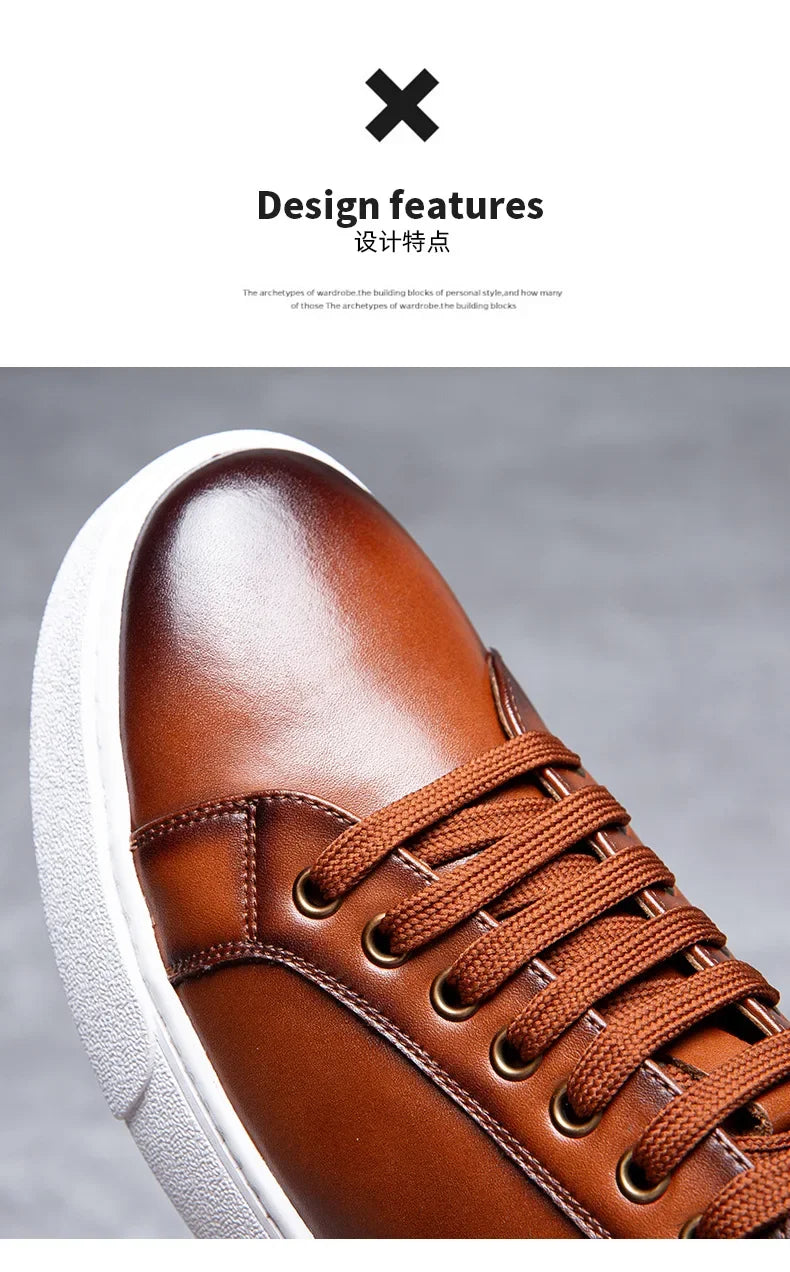 British Style Polishing Casual Soft Sole Small White Shoes for Men Extra Large Men's Shoes 2024 Spring New Trendy Board Shoes