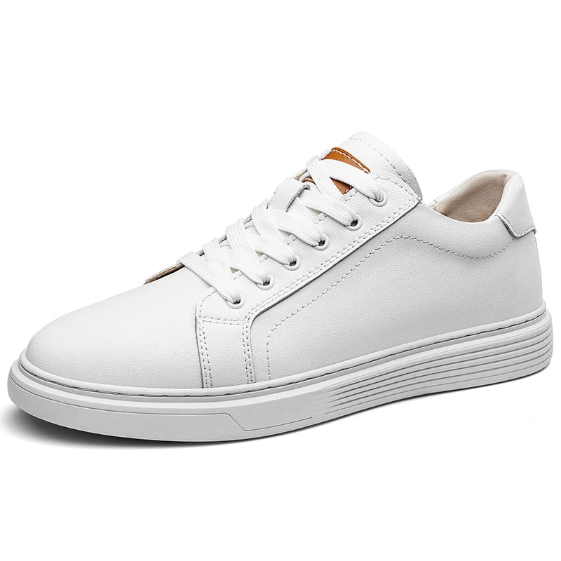 Fashion Designer Men's White Flat Sports Shoes Men's Genuine Leather Oxford Casual Shoes Outdoor Hollow Out Sneakers Mo-3285