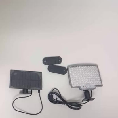 [Solar Wall Sconce] solar wall sconce, 106 LED solar outdoor light with motion sensor, adjustable angle, yard garden solar wall sconce with 110inch cable