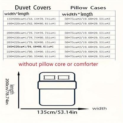 3pcs Botanical Floral Print Silver Gray Theme Bedding Set, Suitable for Bedroom, Guest Room, One Duvet Cover + Two Pillowcases, No Insert