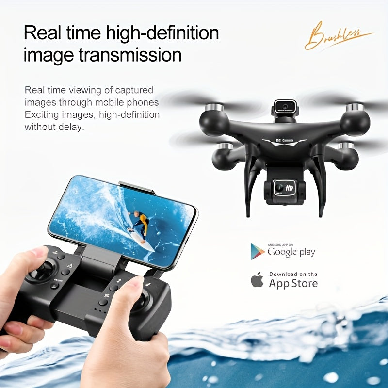 Say goodbye to complex operations! S116 drone one click surround, intelligent tracking super convenient, dual electrically adjustable cameras+optical flow positioning, obstacle avoidance on all sides, easy to capture good wor
