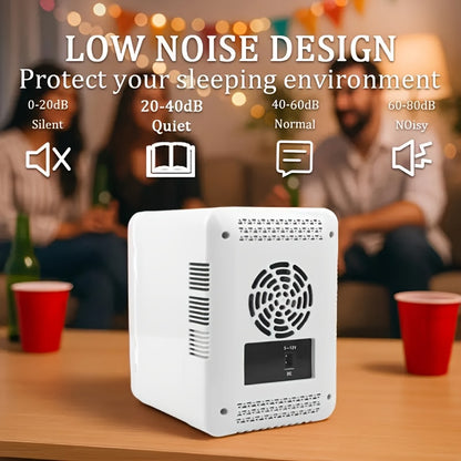 4L Car Refrigerator & Mini Fridge Dual-Purpose – Portable Cooler/Warmer for Commute, Lightweight, Low Noise, Energy-Efficient, USB Powered, Digital Display – Ideal for Travel & Daily Use