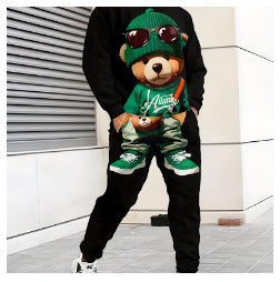 Sports Suit 3D Digital Inkjet Long-sleeved Trousers Hoodies