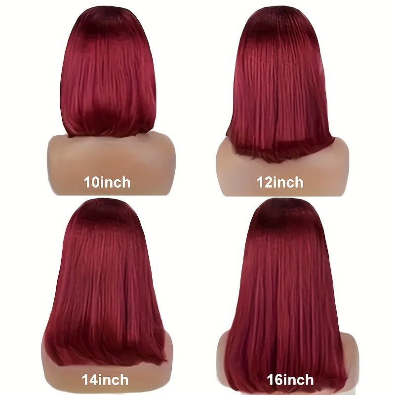 Brazilian 99J Burgundy Lace Front BOB Wigs Human Hair Bob Wig 13x4 Lace Frontal Short Bob Color Wigs Human Hair Pre Plucked Natural Hairline Wine Red Wigs for Women