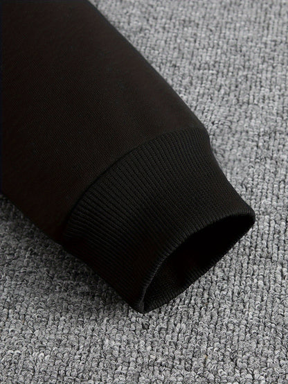 Men's Casual Hooded Sweatshirt with Bold 404 Graphic Print & Humorous Text, Loose Fit Streetwear Pullover, Black/White Lettering, Front Pockets, Non-Stretch Fabric, Sweater Hoodie, Relaxed Clothing, Trendy Design, Functional