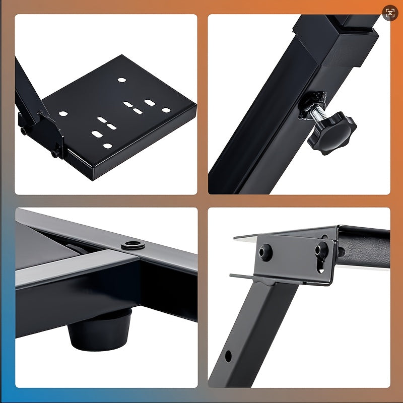 Logitech G27/G25/G29 Racing Wheel Stand - Adjustable Height & Angle, Ergonomic Design for SIM Racing, Compatible with PS4 & PC (Steering Wheel Not Included), Gaming Cockpit Setup | Sleek Metal Finish | Durable Gaming Accessor