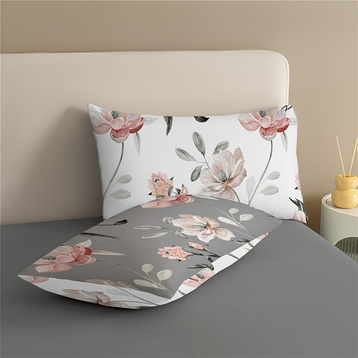 2/3pcs Flower Duvet Cover Kit (duvet Cover*1, Pillowcase*1/2, Pillow Insert And Duvet Insert Not Included) Available In All Seasons, Washable AB Face Design, Comfortable And Skin Friendly, Suitable For Bedroom, Dorm, Fresh An