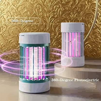 [Smart Mosquito Killer Lamp] Luxury Mosquito Killer Lamp | UV Light & Electric Bug Zapper - 1pc USB-Powered Smart Insect Trap with Auto On/Off, Silent Night Mode, Modern Design for Home, Bedroom, Office - Indoor/Outdoor Use,