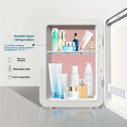 4L Car Refrigerator & Mini Fridge Dual-Purpose – Portable Cooler/Warmer for Commute, Lightweight, Low Noise, Energy-Efficient, USB Powered, Digital Display – Ideal for Travel & Daily Use