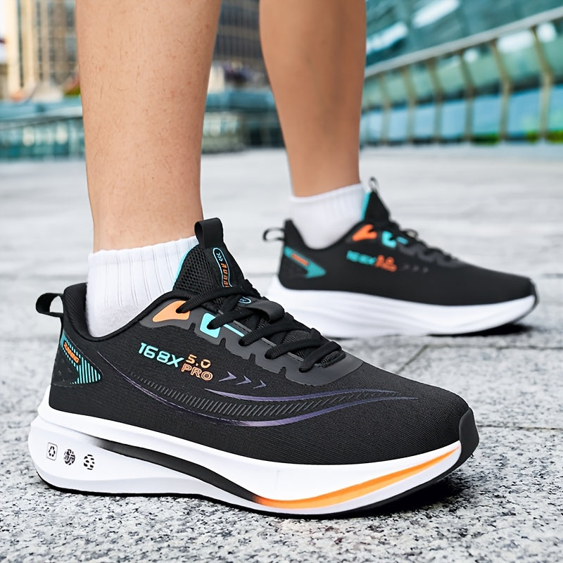 Men's Running Sneakers – Lightweight and Breathable, Soft Cushioned Outsole for Road & Trail Use Multi-Functional Non Slip Shoes Suitable for Marathon Triatlon Off-Road Cycling Gym Aerobics Hiking Mountaineering Daily Wear