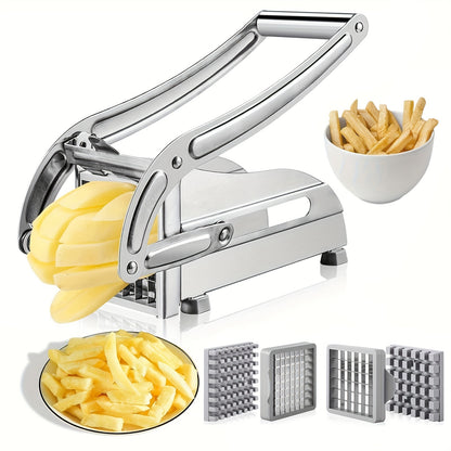 Vegetable Cutter, French Fries Cutter, Stainless Steel Fruit Cutter, Potato Chipper, Potato Slicer, Vegetable Chopper, Onion Chopper, Food Chopper, Chopper Potato Carrot Cucumber, Kitchen Supplies, Kitchen Gadgets, Kitchen Ac