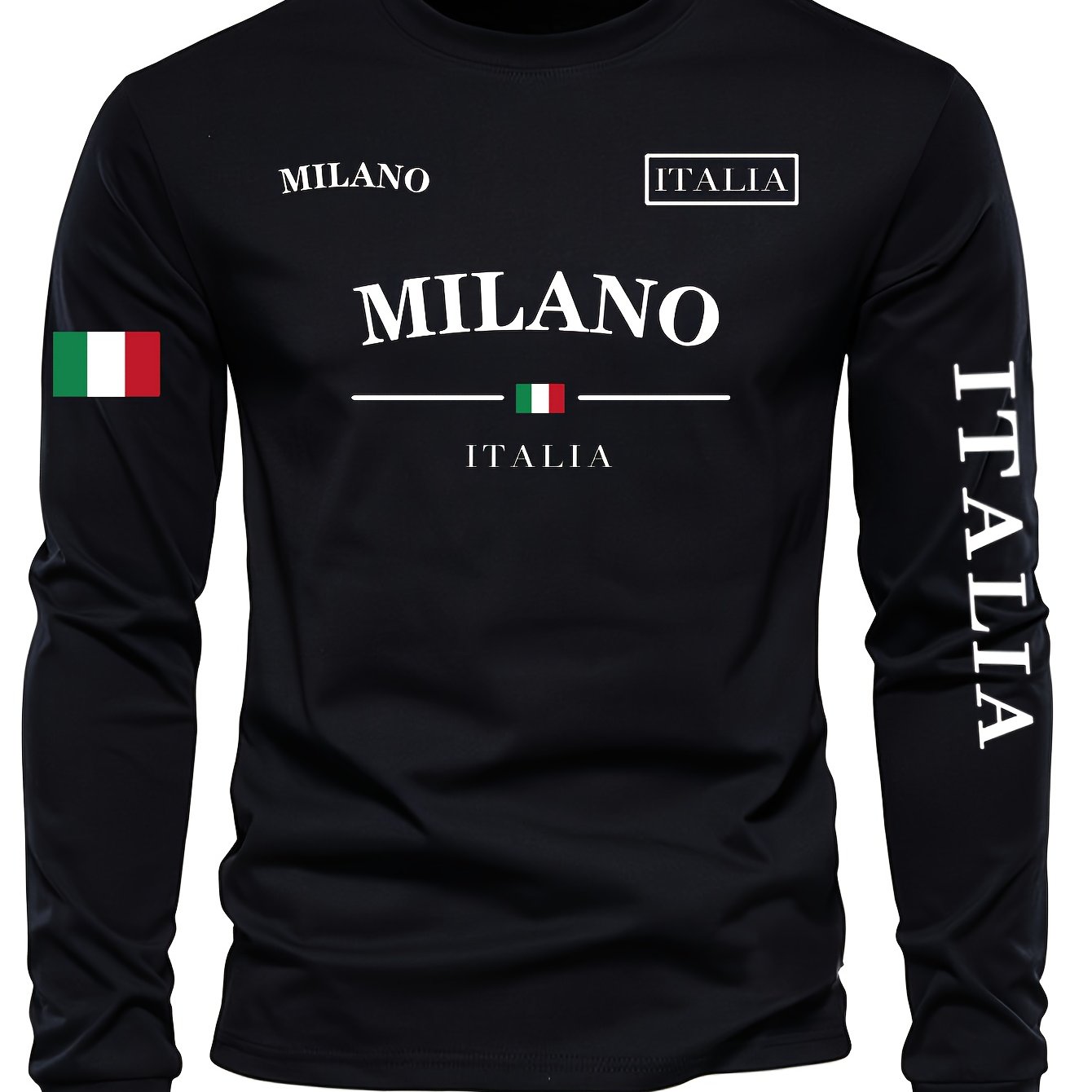 Men's Outdoor Casual Sports Long Sleeve T-Shirt - Crew Neck, Fleece-Lined Warm Base Layer for Autumn/Winter, Polyester and Spandex Blend, Machine Washable, Grappling, Wear On Body