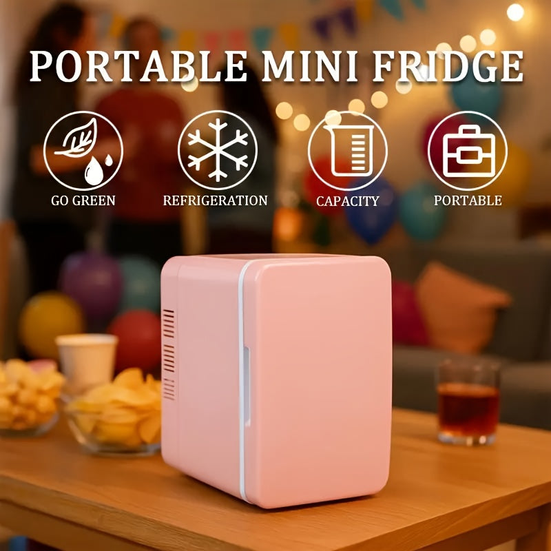 4L Car Refrigerator & Mini Fridge Dual-Purpose – Portable Cooler/Warmer for Commute, Lightweight, Low Noise, Energy-Efficient, USB Powered, Digital Display – Ideal for Travel & Daily Use