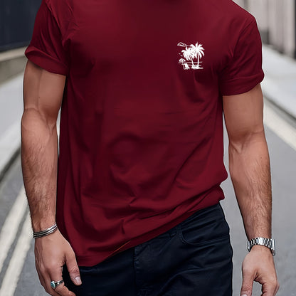 Men'S Heavyweight 210gsm 100% T-Shirt - White Crew Neck Casual Everyday & Formal Tee - Soft Breathable Fabric for Beach, Office, Parties - Minimalist Everyday Essential Wardrobe Staple, Beach T Shirt, Party Attire, Simple Des