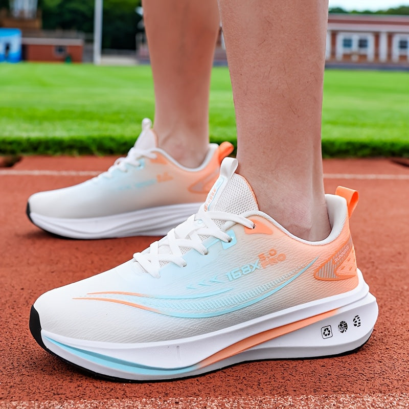 Men's Running Sneakers – Lightweight and Breathable, Soft Cushioned Outsole for Road & Trail Use Multi-Functional Non Slip Shoes Suitable for Marathon Triatlon Off-Road Cycling Gym Aerobics Hiking Mountaineering Daily Wear