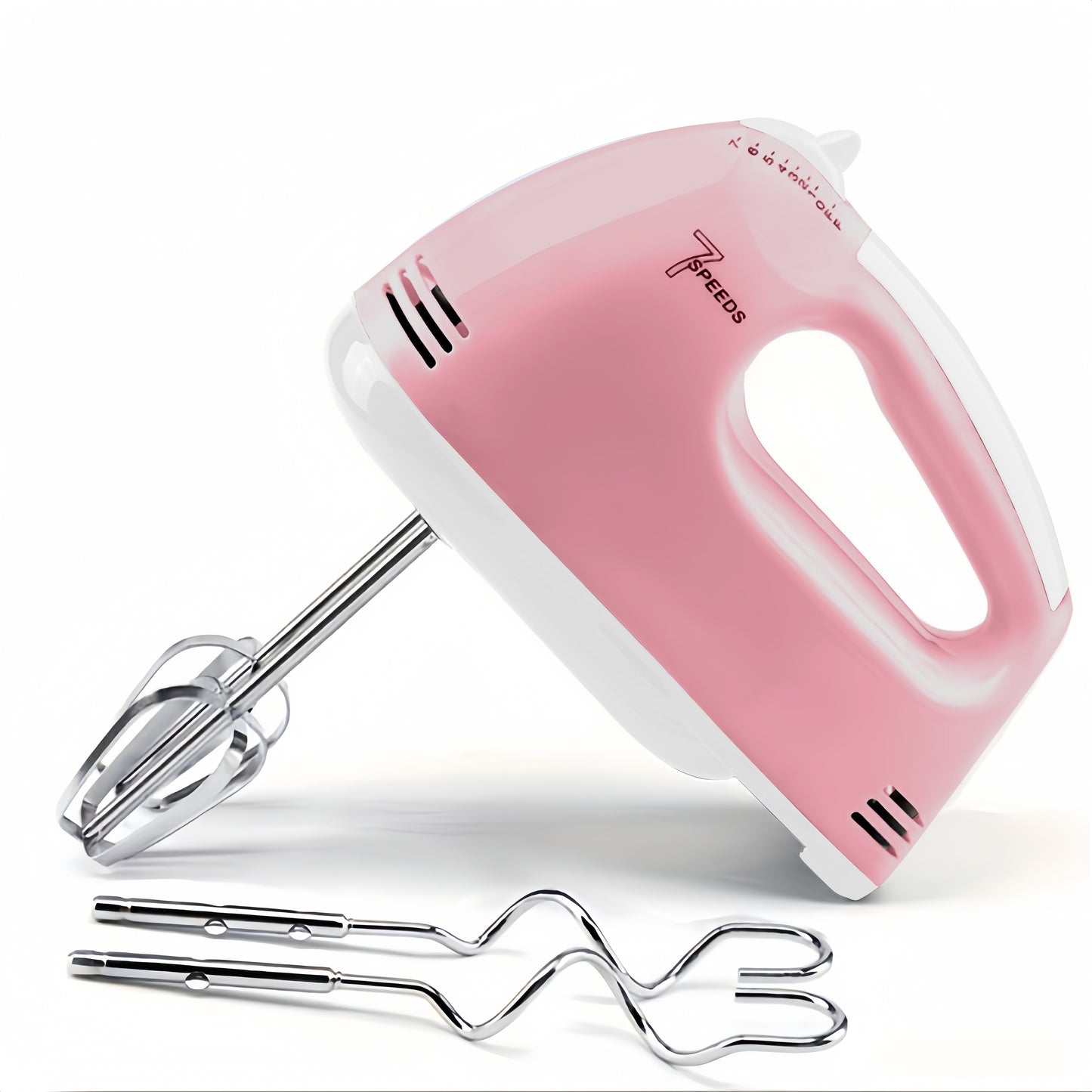PANCERKA 7-Speed Electric Handheld Mixer with Beaters & Dough Hooks - Lightweight Ergonomic Design, Powerful Motor for Baking, Whisking, Beating Eggs - EU Plug (220V), Egg Whisking, Ergonomic Mixer, Durable Construction