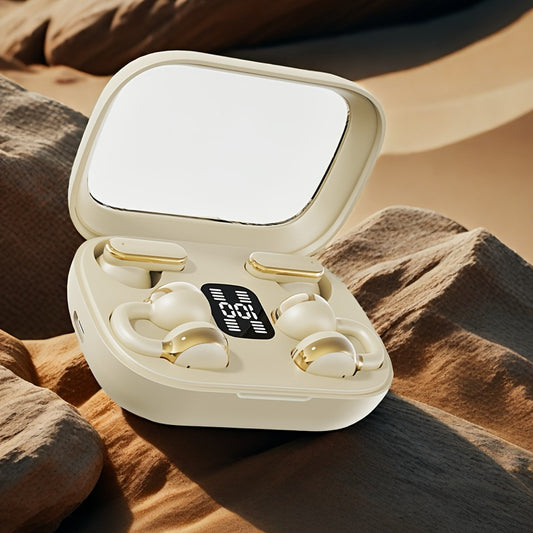 New Senyang 2025 New Design True Wireless In-Ear And Clip-On TWS Couples Fashion Daul Headset Mini Couples Earbuds Music Earplug Gaming TWS HIFI Bass Stereo ENC HD Calling Earphones for Android & for Iphone Cellphone Sports E