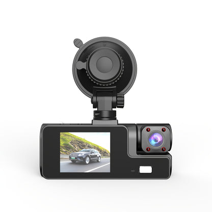 A Car Dash Cam with Memory Card Included, Optional Without Memory Card, 1080P Front Camera, 720P Rear Camera, Infrared Night Vision, Loop Recording
