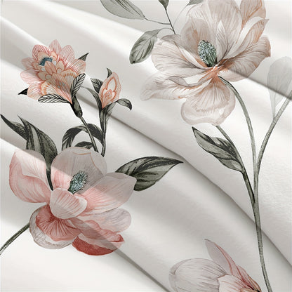 2/3pcs Flower Duvet Cover Kit (duvet Cover*1, Pillowcase*1/2, Pillow Insert And Duvet Insert Not Included) Available In All Seasons, Washable AB Face Design, Comfortable And Skin Friendly, Suitable For Bedroom, Dorm, Fresh An