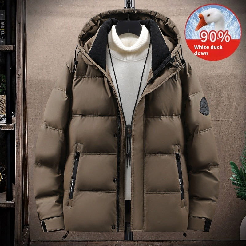 Hooded Thickened Warm Down Jacket Male