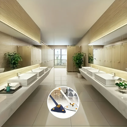 [Rotating Cleaning Mop] 1set, 360° Rotating Triangle Cleaning Mop | Long Handle Floor Mop, Hands-free Wash Squeeze Mop, Wet And Dry Dual-use Cleaning Mop, for Floor Wall Ceiling Corner Glass, Cleaning Supplies, Cleaning Tool