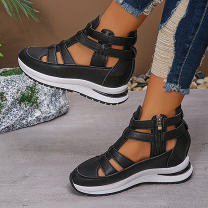 Women's Close-toed Hollow-out Sandals Summer Fashion Platform Shoes