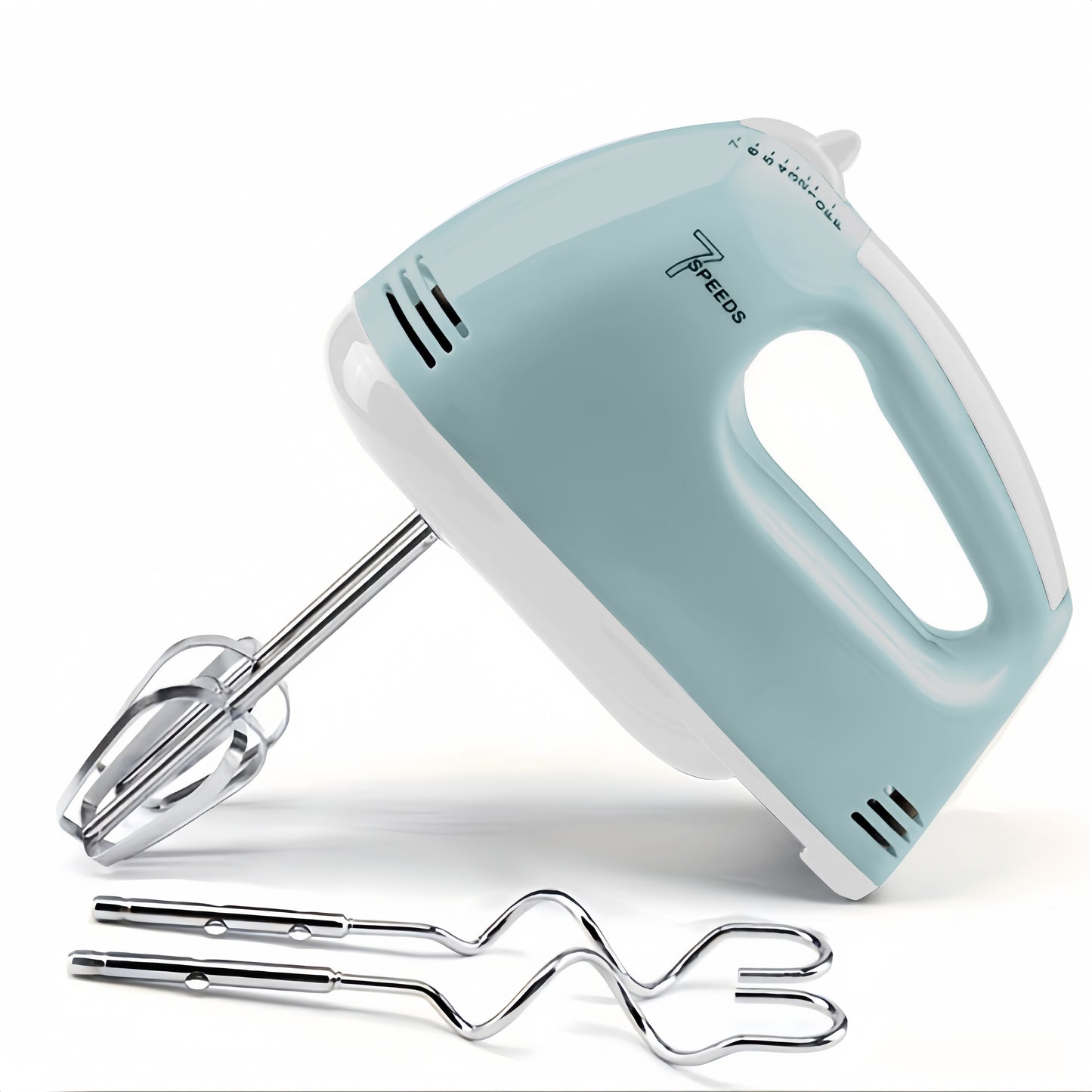 PANCERKA 7-Speed Electric Handheld Mixer with Beaters & Dough Hooks - Lightweight Ergonomic Design, Powerful Motor for Baking, Whisking, Beating Eggs - EU Plug (220V), Egg Whisking, Ergonomic Mixer, Durable Construction