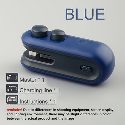 1 Portable Handheld Snack Bag Sealer with Built-in Lithium Battery | Mini Sealer for Picnics and Outings, Magnetic, Includes Charging Cable, 16W Power, Ideal for Chip Bags, Cookie Bags, Reusable Snack Packaging