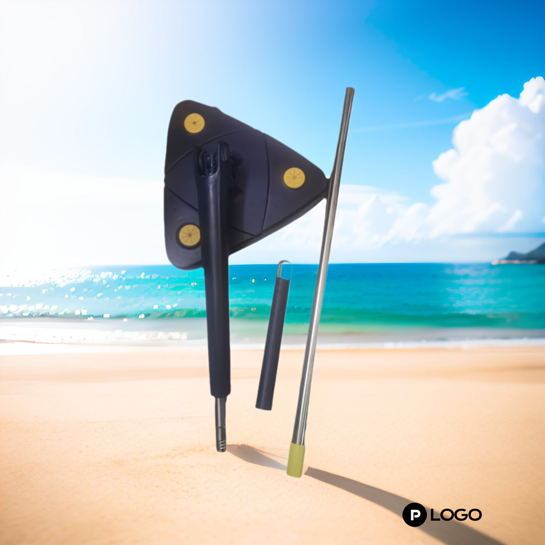 [Rotating Cleaning Mop] 1set, 360° Rotating Triangle Cleaning Mop | Long Handle Floor Mop, Hands-free Wash Squeeze Mop, Wet And Dry Dual-use Cleaning Mop, for Floor Wall Ceiling Corner Glass, Cleaning Supplies, Cleaning Tool