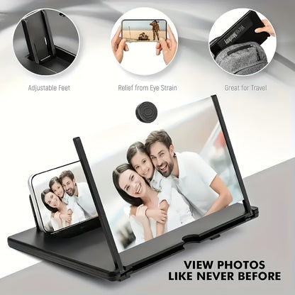 Phone Screen Magnifier Stand - Instantly Turns Your Phone into a Tablet for Easier Movie Watching, Hands-Free & Eye-Friendly Design with Foldable Portability
