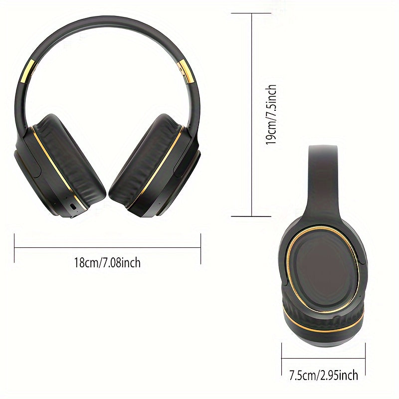 Ultra-large Capacity 400 MAh Wireless Headphones With Ambient Lighting, HIFI Sound Effects, Music All Day Long, 5.3 Chip, Low Latency, High-quality Headphones, Suitable For Travel, Business, Music, Gifts, Work, Phone Calls