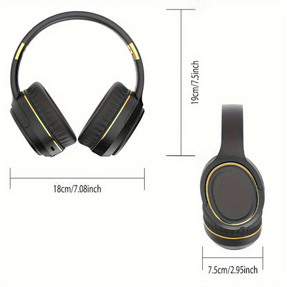 Ultra-large Capacity 400 MAh Wireless Headphones With Ambient Lighting, HIFI Sound Effects, Music All Day Long, 5.3 Chip, Low Latency, High-quality Headphones, Suitable For Travel, Business, Music, Gifts, Work, Phone Calls